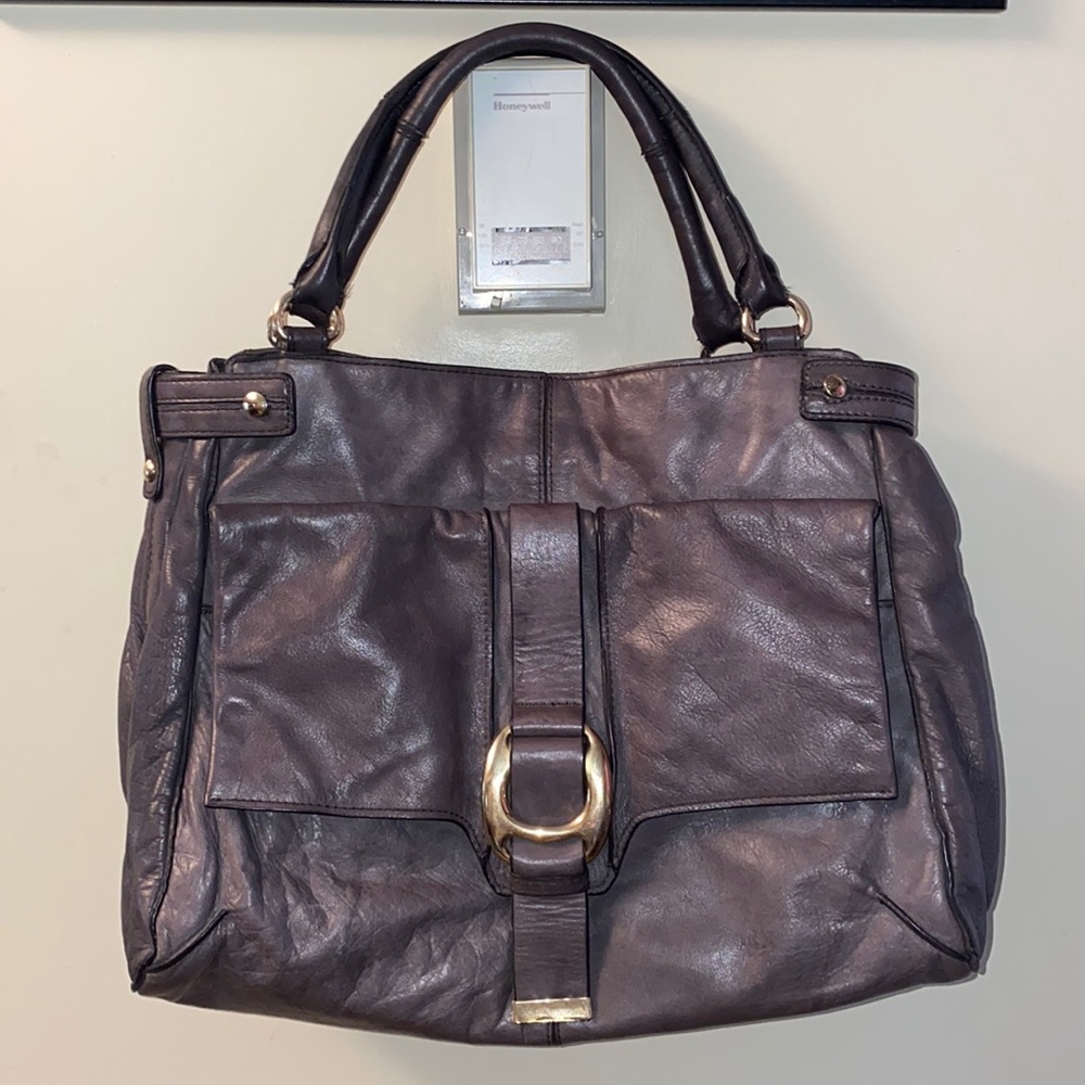 Gray Leather Kooba Bag
